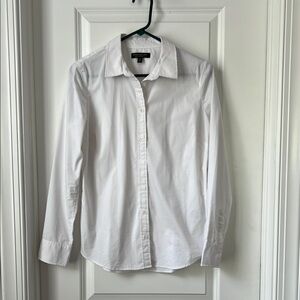 Banana Republic White Button Down Shirt Classic Professional Design